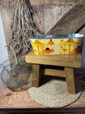 front metal planter rudbeckia yellow orange cottage core home decor vintage floral mothers day birthday