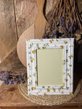 daisy green white yellow photo frame front shot birthday mothers day vintage floral cottage core home decor