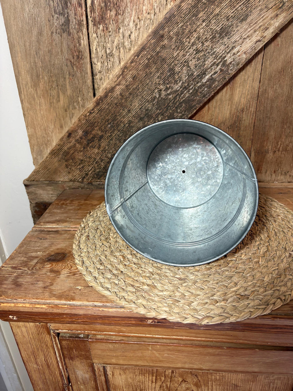 inside shot poppy planter metal cream red cottage core vintage floral home decor birthday wedding