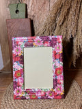 daisy pink purple front shot photo frame cottage core home decor vintage floral mothers day birthday