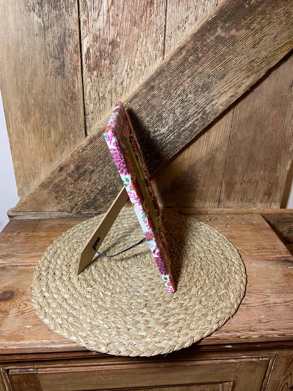 daisy side shot photo frame pink purple cottage core home decor vintage floral mothers day birthday
